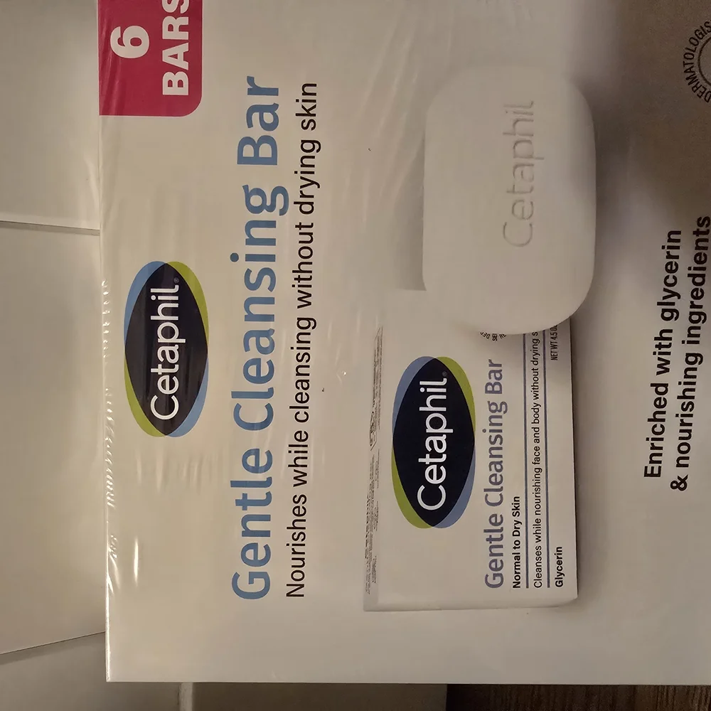 Cetaphil Gentle Cleansing Moisturizes Bar 6 pack 4.5 oz Each